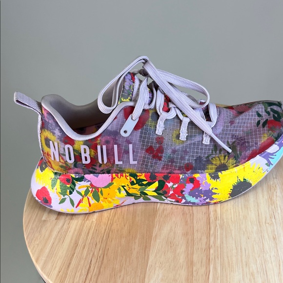 NOBULL Women's Floral Sneakers - Purple Yellow Red Size 6 - Picture 9 of 14